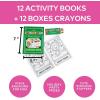 Fun Express Christmas Coloring Books with Box of Crayons (12 Books and 12 Boxes of Crayons) Stocking Stuffers and Christmas Party Favors