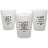 Fun Express Personalized New Year’s Eve Frosted Reusable Plastic Cups, 16 oz, Bulk 50 Ct