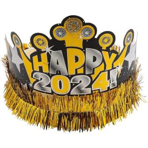 Fun Express 2024 New Year’s Eve Crowns – 12 Pc