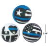 Fun Express 2 1/4″ Patriotic Thin Blue Line Assorted Foam Stress Balls – 12 Pieces – Great for Fundraiser and Awareness Events