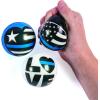 Fun Express 2 1/4″ Patriotic Thin Blue Line Assorted Foam Stress Balls – 12 Pieces – Great for Fundraiser and Awareness Events