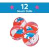 Fun Express Patriotic Confetti Beach Ball for Fourth of July – Toys – Inflates – Beach Balls – Fourth of July – 12 Pieces