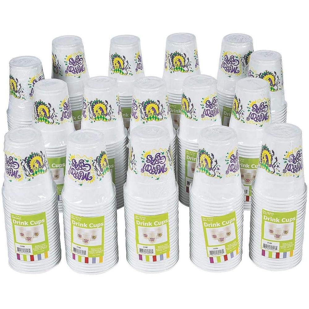 imageFun Express Bulk Mardi Gras Plastic Cups  Party Supplies  400 Pieces