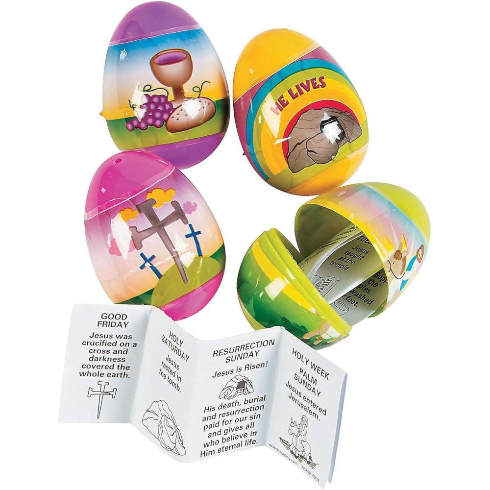 imageFun Express Religious Easter Eggs  Teach Faith with Fun with Easter Eggs 12 Pcs  Resurrection Story in Every Plastic Eggs School Made Fun ampamp FaithFocused Easter Egg Hunt with Resurrection Egg Set