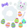 Easter Bunny Wreath Craft Kit – Makes 12 – DIY Crafts for Kids and Fun Home Activities