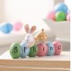 Fun Express Spring Bunny Tabletopper Easter Decorations – Hand Painted – Farmhouse Home Decor
