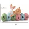 Fun Express Spring Bunny Tabletopper Easter Decorations – Hand Painted – Farmhouse Home Decor
