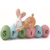 Fun Express Spring Bunny Tabletopper Easter Decorations – Hand Painted – Farmhouse Home Decor