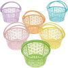 Fun Express Pastel Plastic Easter Baskets – Elevate Your Easter Party with These Colorful Round Baskets – 12 Bulk Baskets That Last for Every Occasion – Perfect for Easter & Beyond, Endless Creativity
