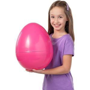Fun Express 14″ Fillable Pink Plastic Easter Eggs – 6 Pieces.