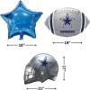 Eye-catching Blue & White NFL Dallas Cowboys Mylar Balloon Set – (Set of 5) – Perfect for Birthday Parties, Tailgating, Super Bowl Celebrations, Game Day Events, and Fan Gatherings