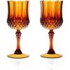 Fun Express 12 Pieces Patterned Wine Glasses, Holds 8 oz, BPA Free Plastic, Bachelorette Party Supplies, Amber