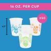 Fun Express Tiki Plastic Cups – Bulk Set of 50, Each Holds 16 oz – Luau, Pool and Summer Party Supplies