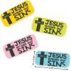 Jesus Erases Our Sins Erasers – 24 Pieces – Church Stationery, Sunday School and Easter Supplies