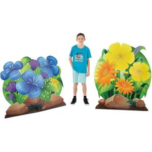 44″ – 54″ Zoom In VBS Flowers Cardboard Cutout Stand-Up Set – 2 Pieces, Vacation Bible School Supplies