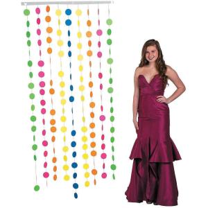 Fun Express Glow NEON Medallion Hanging Curtain – VBS Vacation Bible School Supplies/Decor