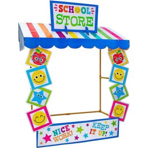 Fun Express School Store Tabletop Hut with Frame – 8 Pieces