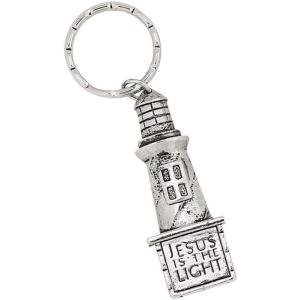 Jesus is the Light Lighthouse Key Chains – Set of 12 – Religious Gifts, VBS, Sunday School and Church Supplies