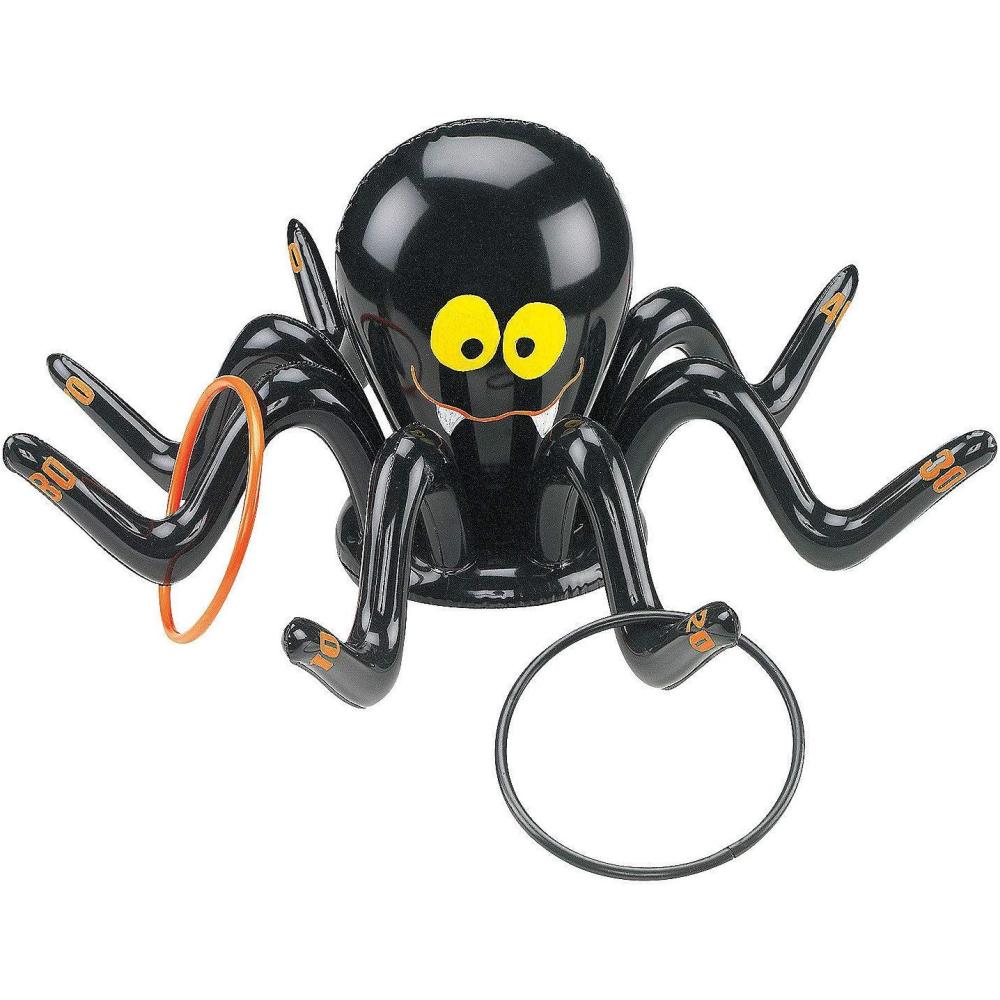 imageFun Express  Inflate Spider Ring Toss Game for Halloween  Toys  Inflates  Inflatable Games  Halloween  5 Pieces