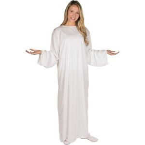 Fun Express Angel Costume Women – Premium White Angel Dress with Wings for Halloween, Christmas & Nativity Plays | One Size Fits Most | Biblical Costume for Holiday Celebrations