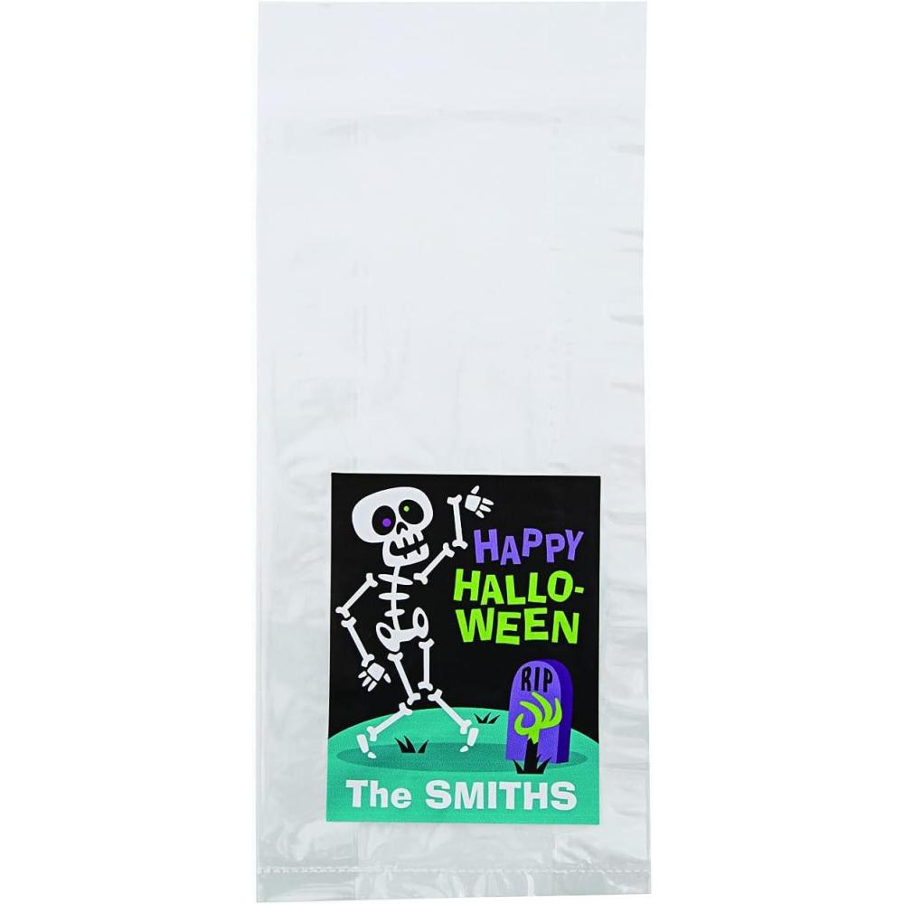 imageFun Express Personalized Halloween Skeleton Cellophane Bag Kit