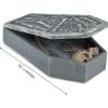 LED Light Up Skull in Coffin for Halloween Home Decor, Batteries Included