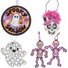 Fun Express Pastel Skeleton & Ghost Halloween Craft Assortment Kit – 48 Piece
