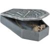 LED Light Up Skull in Coffin for Halloween Home Decor, Batteries Included