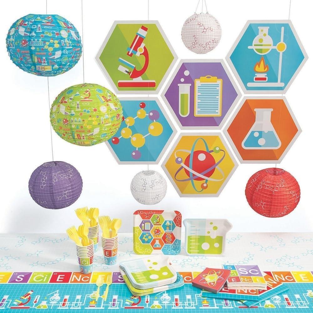 imageFun Express Science Party Plastic Tablecloth  Colorful ampamp Durable Party Supplies for Kids Science Themed Events  Ideal for Birthday Parties School Functions and Educational Celebrations  1 Piece