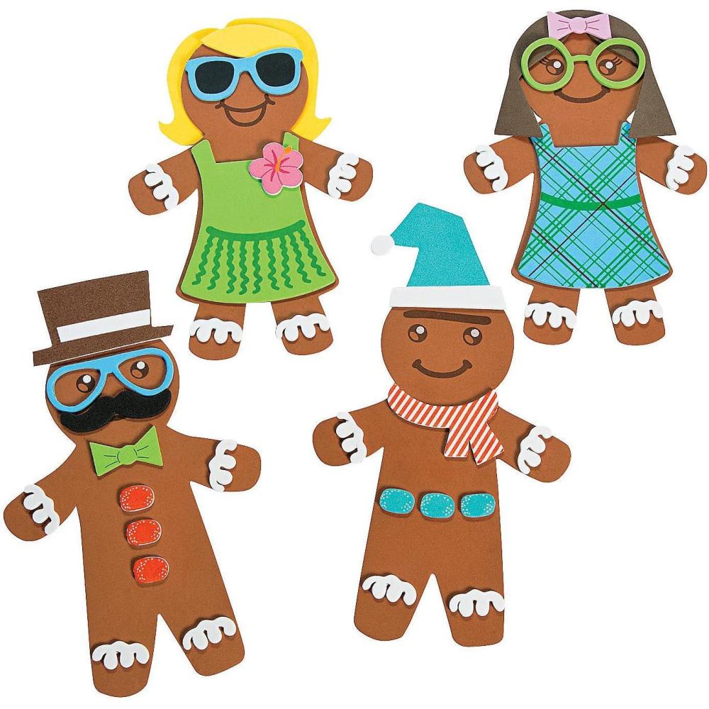 imageSilly Gingerbread Foam Magnet Craft Kit  Crafts for Kids and Fun Home Activities