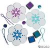 Fun Express Thumbprint Snowflake Christmas Ornament Craft Kit – Makes 12 – Crafts for Kids and Fun Home Activities – VBS Vacation Bible School Supplies/Decor