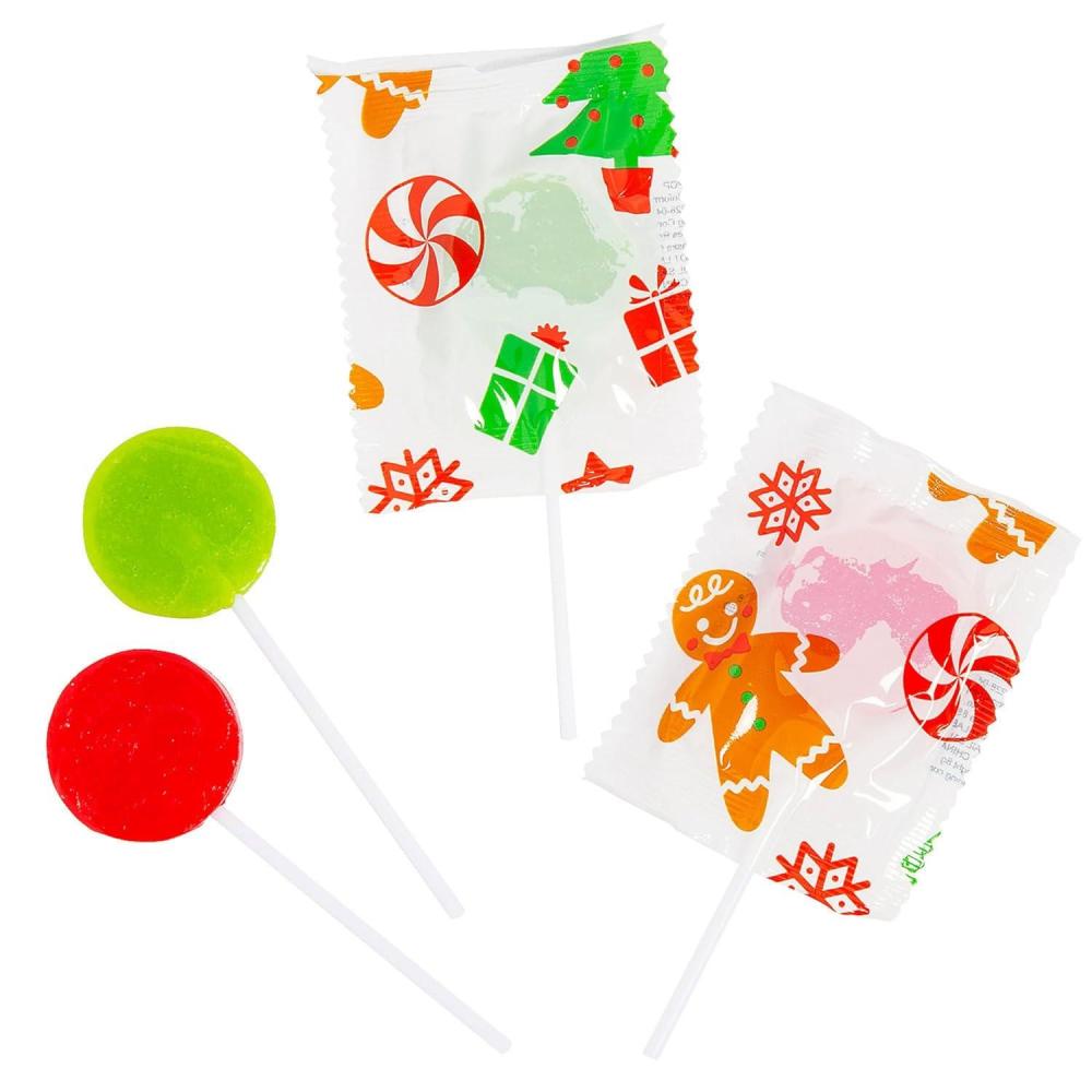 imageAssorted FruityFlavored Christmas Printed Icons Lollipops  57 Pcs  Individually Wrapped  Perfect for Sharing Snacking and Holiday Treats