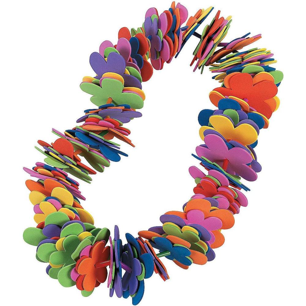 imageFun Express Lei Making Craft Kit Makes 12 Foam Flower Neclaces   VBS Vacation Bible School SuppliesDecor  Luau Crafts for Kids and Hawaiian Party Favors
