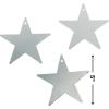 Fun Express – 5 inch Silver Cardboard Star Decor for Party – Party Decor – Wall Decor – Cutouts – VBS Vacation Bible School Supplies/Decor – Party – 12 Pieces – Silver(Silver)
