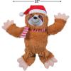 Fun Express Christmas Stuffed Sloth Plush Toy – Adorable for Boys & Girls of All Ages – Perfect for Stocking Stuffers Christmas Parties and Festive Decorations & Celebrations