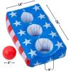 Fun Express Inflatable Patriotic Ball Toss Game – 7 Piece