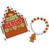 Religious Christmas Gingerbread Plastic Bracelets with Cards – 2″ (Pack of 24) – Ideal for Holiday Party Favors, Stocking Stuffers & Church Events