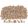 Foam Gingerbread Christmas Shapes – Bulk 500 Adhesive Piece Set – Winter DIY Craft Supplies for Kids