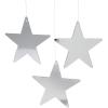 Fun Express – 5 inch Silver Cardboard Star Decor for Party – Party Decor – Wall Decor – Cutouts – VBS Vacation Bible School Supplies/Decor – Party – 12 Pieces – Silver(Silver)