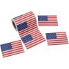 Fun Express 3″ x 2″ Patriotic Red, White and Blue American Flag Sticker Roll – 100 Pieces