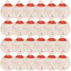 White and Red Light-Up Vinyl Santa Puffers PDQ – (2.75″) 24 Pieces – Perfect Fun Giveaways for Holiday Parties, Classroom Prizes, or as a Stocking Stuffers