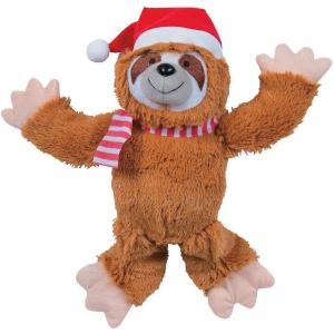 Fun Express Christmas Stuffed Sloth Plush Toy – Adorable for Boys & Girls of All Ages – Perfect for Stocking Stuffers Christmas Parties and Festive Decorations & Celebrations