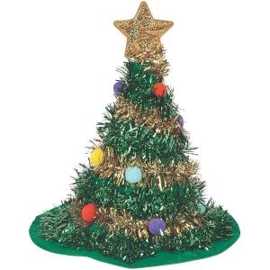 Fun Express Christmas Tree Felt Party Hat – 14 inches tall – Holiday Party Supplies