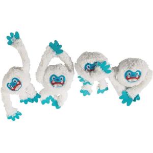 Fun Express Long Arm Plush Big Foot Bumble Yetis Set of 12 – Christmas Stuffed Animals Bulk Pack with Hanging Design | Winter Holiday Figurines for Tree Decorations & Stocking Stuffers