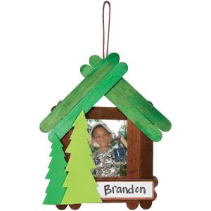 Fun Express Wood Craft Stick Camp Frame Craft Kit – Crafts for Kids and Fun Home Activities – Vacation Bible School Supplies/Decor – Makes 12