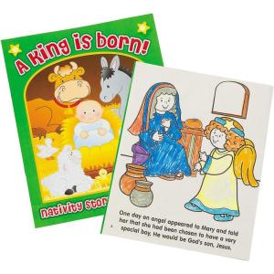 Nativity Coloring Book with Story of Christmas – Set of 12 – Religious Activity Books for Kids