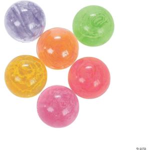 Neon Confetti Bouncy Ball Assortment – 12 Pc.