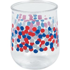 Patriotic Red White and Blue Confetti Plastic Tumbler (set of 6)