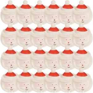 White and Red Light-Up Vinyl Santa Puffers PDQ – (2.75″) 24 Pieces – Perfect Fun Giveaways for Holiday Parties, Classroom Prizes, or as a Stocking Stuffers