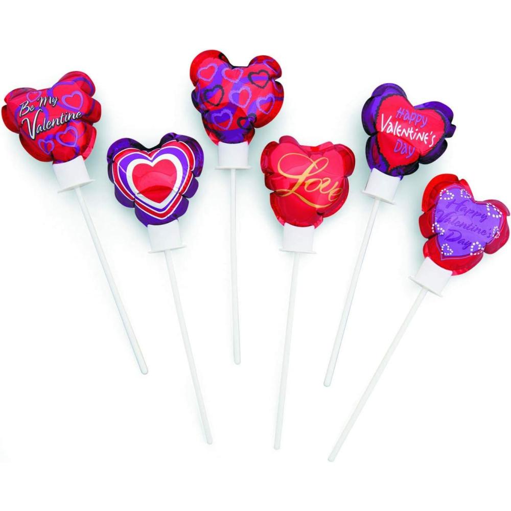 imageBulk 50 Piece SelfInflating 4quot Valentine Heart Balloon Assortment Great for Valentines Day Decor and Parties